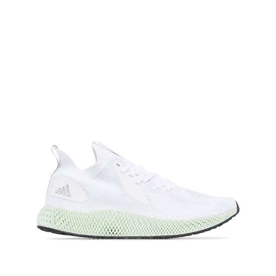 Adidas white Alphaedge 4D reflective sneakers