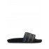 Adidas logo embossed stripe detail slippers