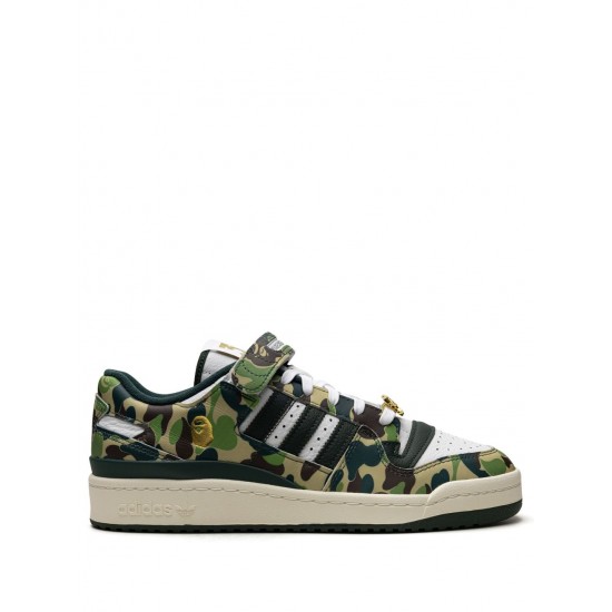 Adidas x BAPE Forum 84 Low 30th Anniversary Green Camo sneakers