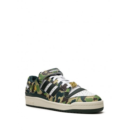 Adidas x BAPE Forum 84 Low 30th Anniversary Green Camo sneakers