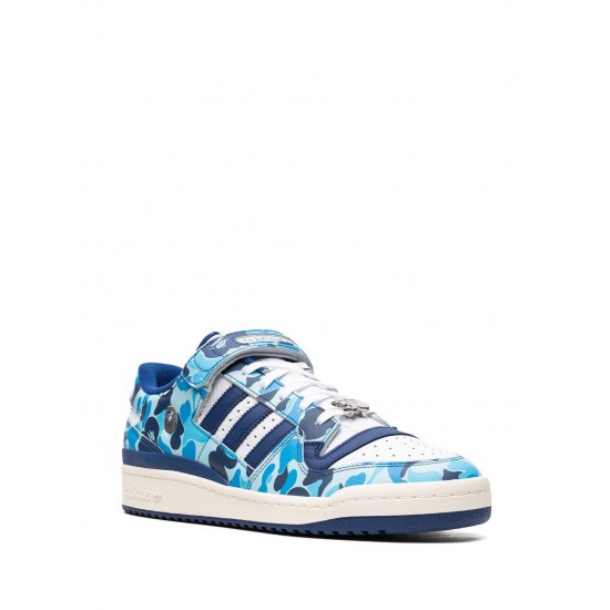 Adidas Forum '84 Low Bape 30th Anniversary Blue Camo Sneakers