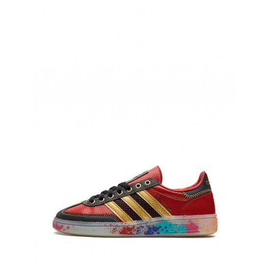 Adidas Handball Spezial SEED - Scarlet Gold Paint Splatter Sneakers Adidas Handball Spezial SEED - Scarlet Gold Paint Splatter Sneakers