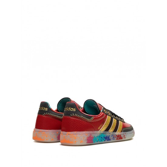 Adidas Handball Spezial SEED - Scarlet Gold Paint Splatter Sneakers Adidas Handball Spezial SEED - Scarlet Gold Paint Splatter Sneakers