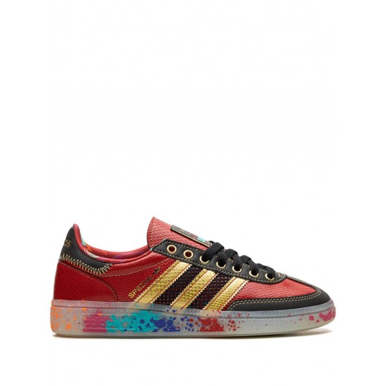 Adidas Handball Spezial SEED - Scarlet Gold Paint Splatter Sneakers Adidas Handball Spezial SEED - Scarlet Gold Paint Splatter Sneakers