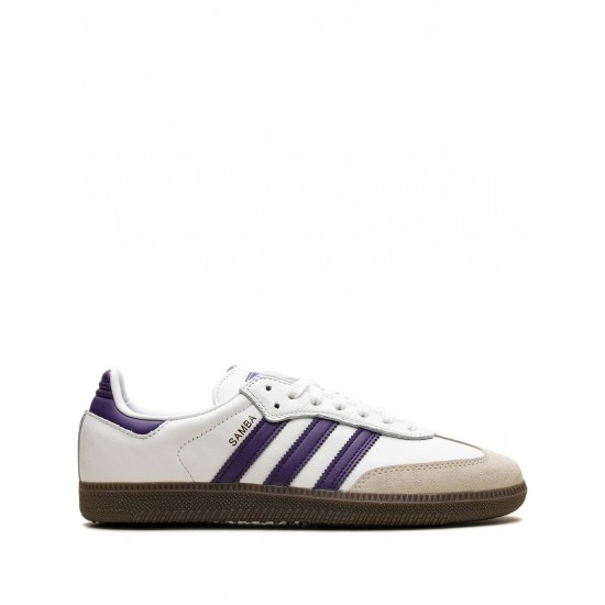 Adidas Samba ADV "Cloud White/Collegiate Purple/Gold Metallic" sneakers