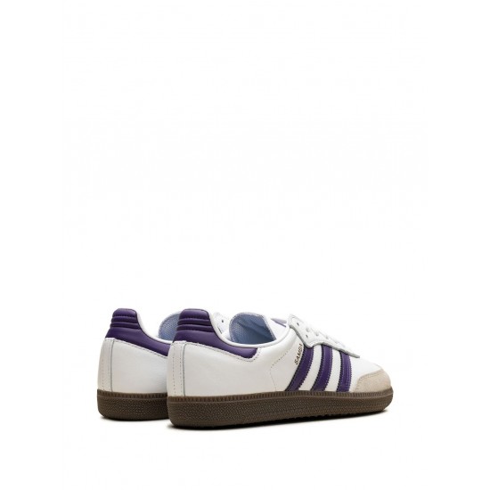 Adidas Samba ADV "Cloud White/Collegiate Purple/Gold Metallic" sneakers