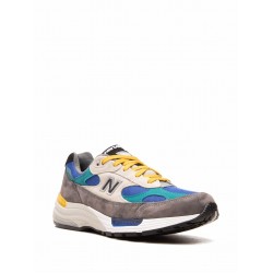 New Balance 992 "Grey/Blue/Teal/Yellow" low-top sneakers