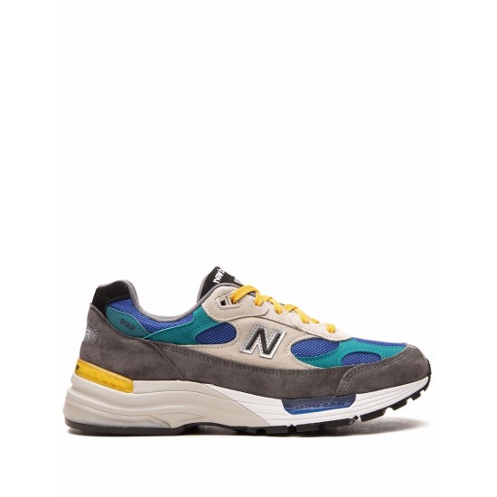 New Balance 992 "Grey/Blue/Teal/Yellow" low-top sneakers