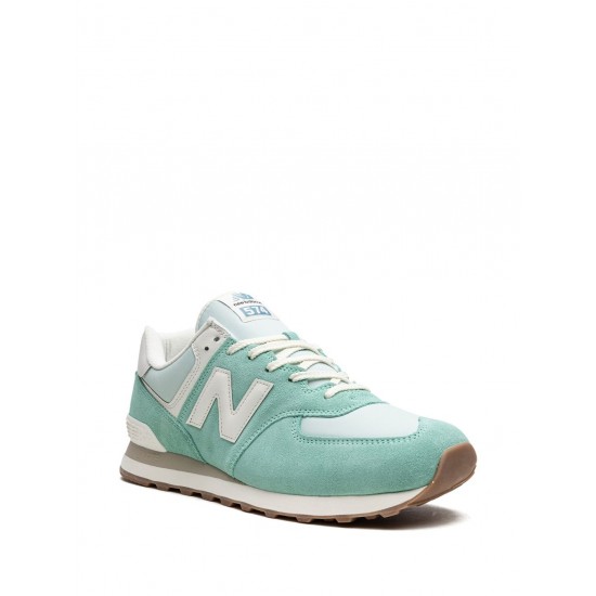 New Balance 574 Green Low-Top Sneakers