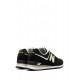 New Balance 574 Black/White/Green sneakers