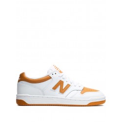 New Balance 480 White/Madras Orange Sneakers