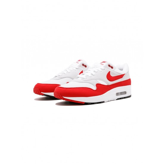 Air Max 1 Anniversary "White/University Red" sneakers