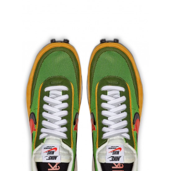 x sacai LdWaffle "Green Gusto" sneakers