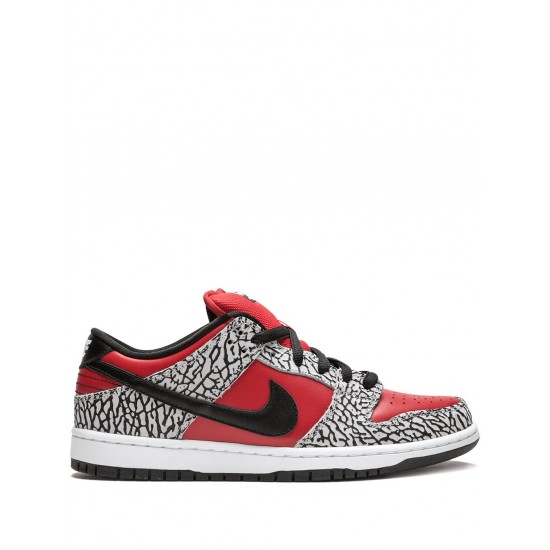 x Supreme SB Dunk Low Premium "Red Cement" sneakers