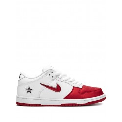 x Supreme SB Dunk Low "Jewel Swoosh Red/White" sneakers