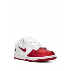 x Supreme SB Dunk Low "Jewel Swoosh Red/White" sneakers