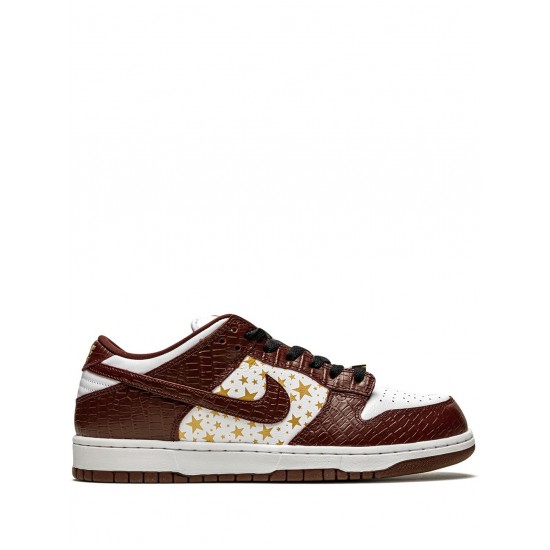 x Supreme SB Dunk Low "Stars - Barkroot Brown" sneakers