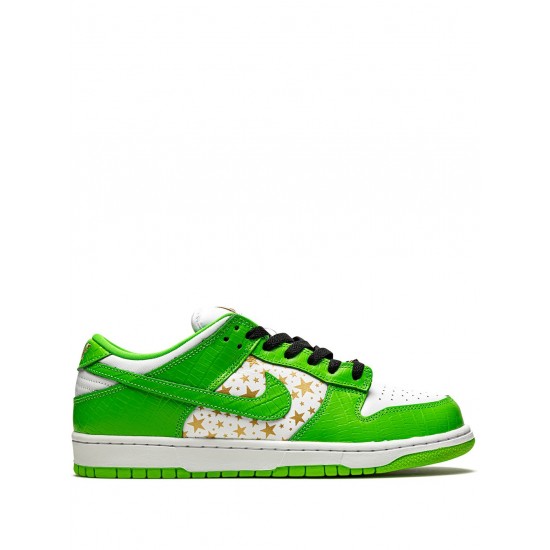 x Supreme SB Dunk Low "Stars - Mean Green" sneakers