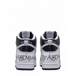 x Supreme SB Dunk High "By Any Means - White/Black" sneakers