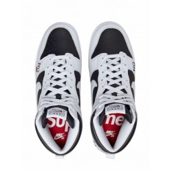 x Supreme SB Dunk High "By Any Means - White/Black" sneakers