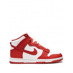 Dunk High "White/University Red" sneakers