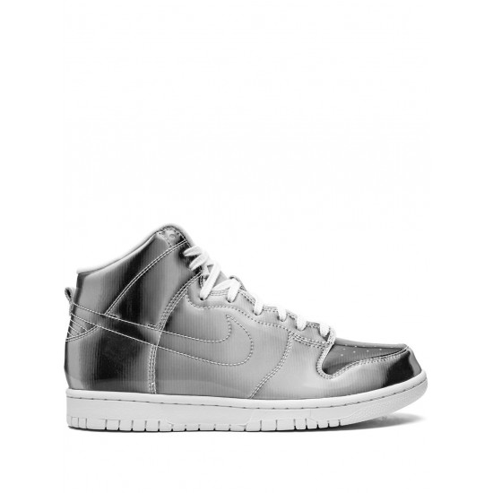 x CLOT Dunk High "Metallic Silver" sneakers