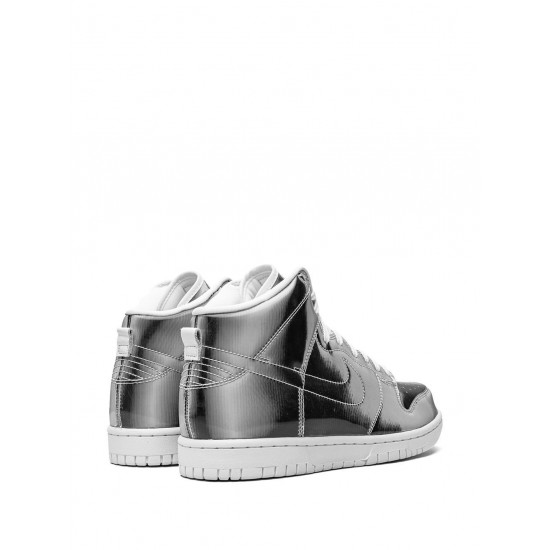 x CLOT Dunk High "Metallic Silver" sneakers