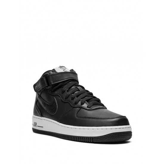 x Stussy Air Force 1 Mid "Black" sneakers