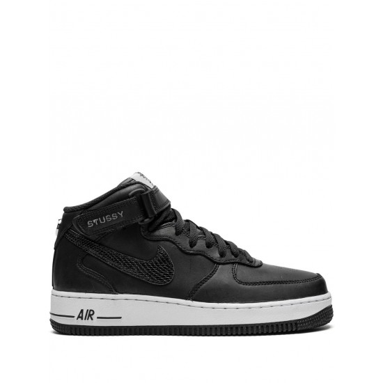 x Stussy Air Force 1 Mid "Black" sneakers