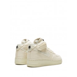 x Stussy Air Force 1 Mid "Fossil" sneakers