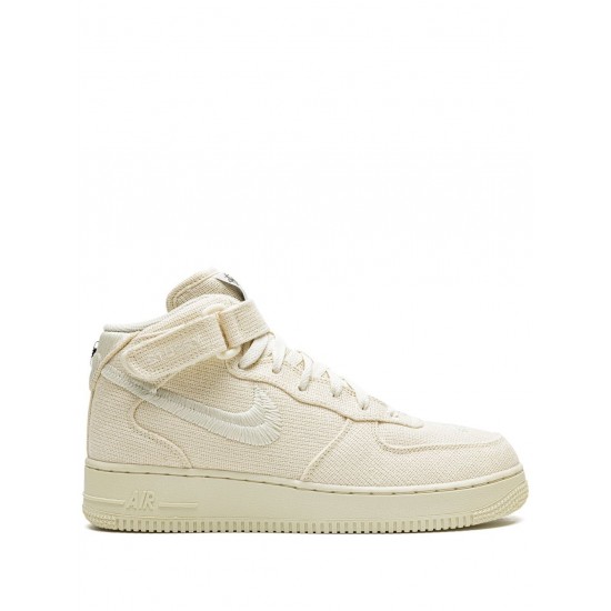 x Stussy Air Force 1 Mid "Fossil" sneakers