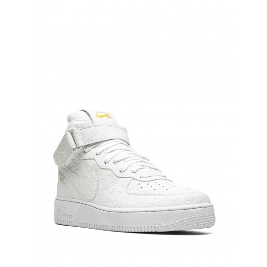 x Louis Vuitton x Virgil Abloh Air Force 1 Mid "White/White" sneakers