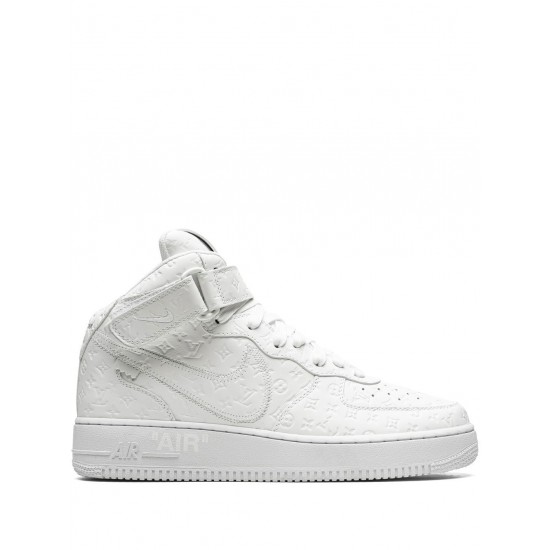 x Louis Vuitton x Virgil Abloh Air Force 1 Mid "White/White" sneakers