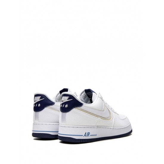 Air Force 1 PRM "White/White Fossil/Blue Void" sneakers