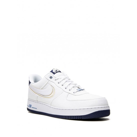 Air Force 1 PRM "White/White Fossil/Blue Void" sneakers