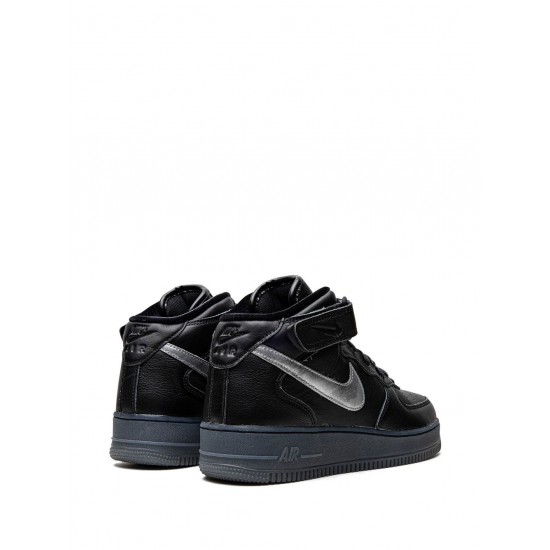 Air Force 1 Mid "Black/Metallic Silver" sneakers