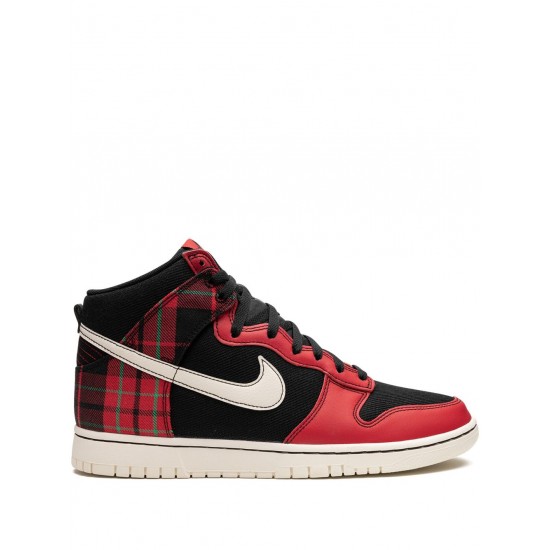 Dunk High "Plaid - Black/Red" sneakers