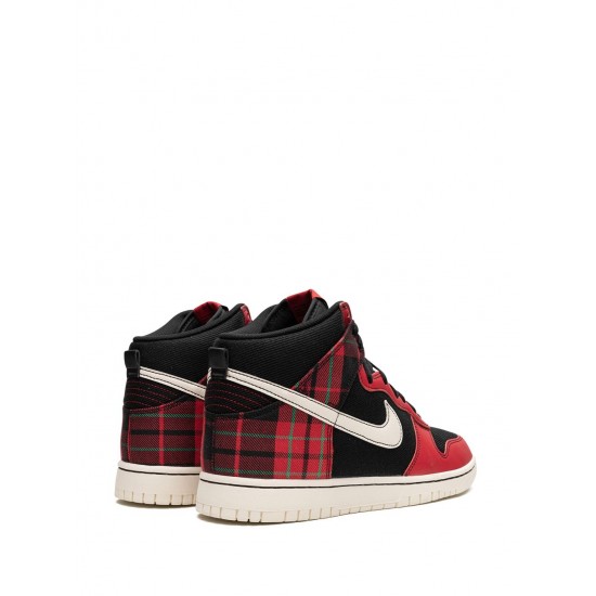 Dunk High "Plaid - Black/Red" sneakers