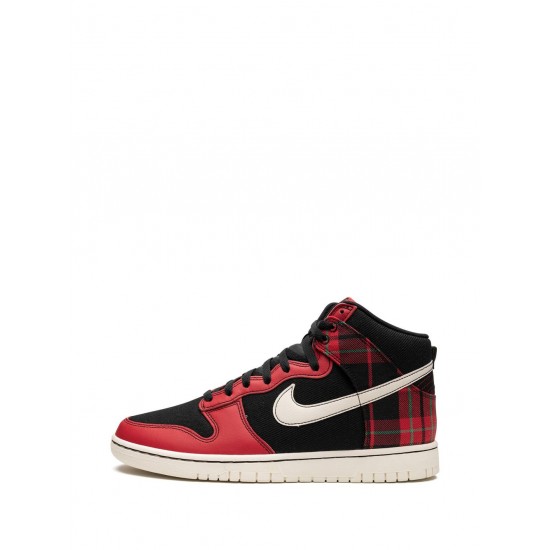 Dunk High "Plaid - Black/Red" sneakers