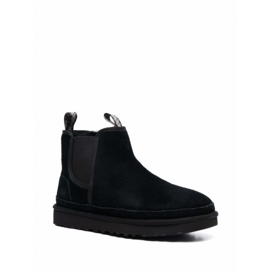 UGG debossed-logo shearling ankle boots