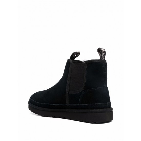 UGG debossed-logo shearling ankle boots