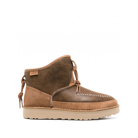 UGG decorative-stitching leather boots