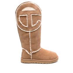 UGG x Telfar logo-patch suede boots UGG x Telfar logo-patch suede boots