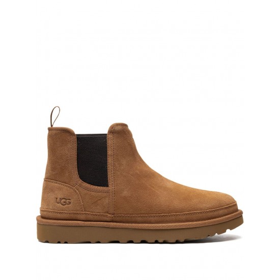 UGG debossed-logo shearling ankle boots